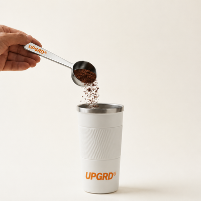 Scoop being added to a cup