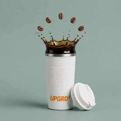 Creatine Coffee product beside prepared coffee
