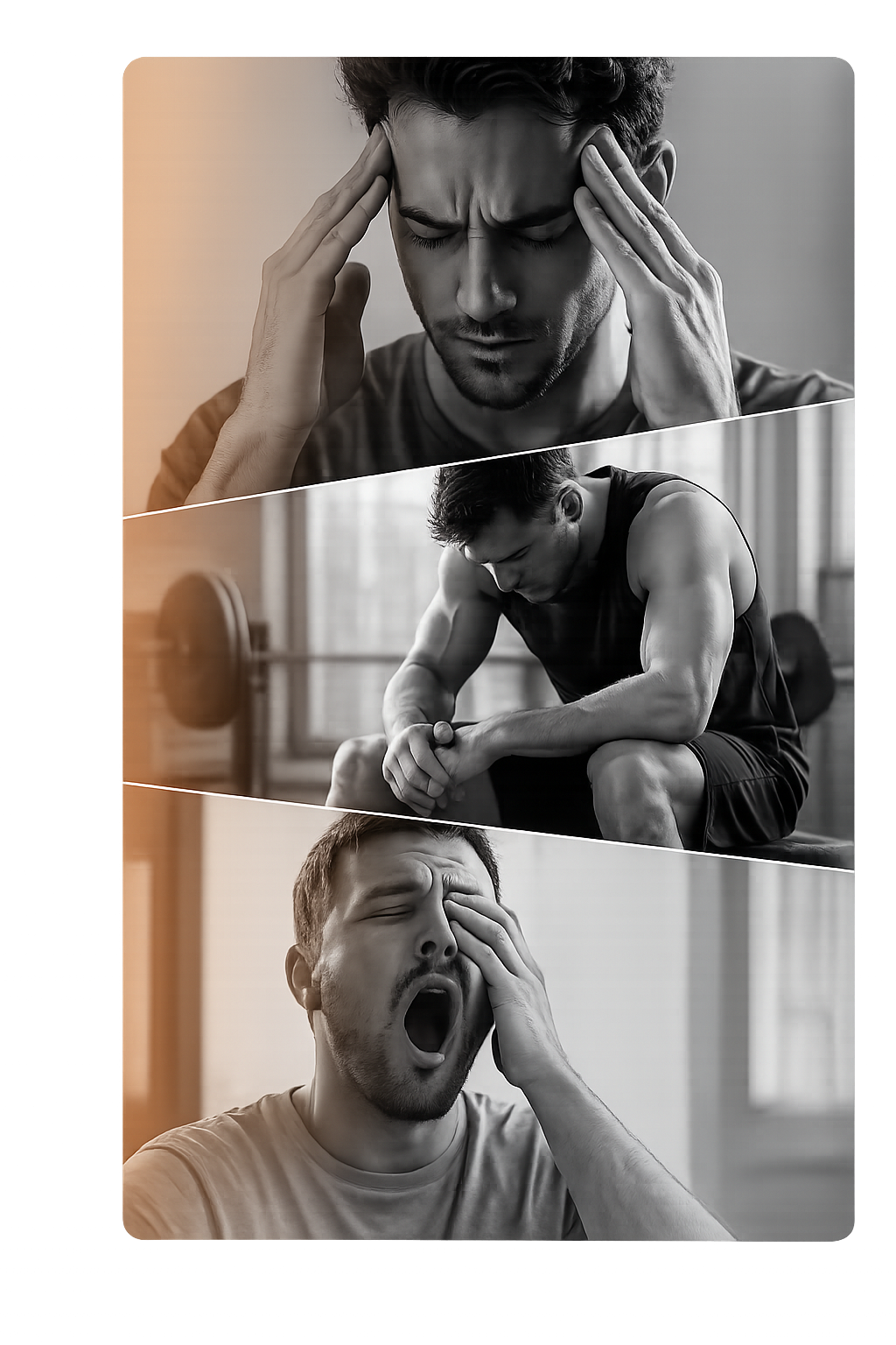 People experiencing brain fog, strength loss, and mental fatigue