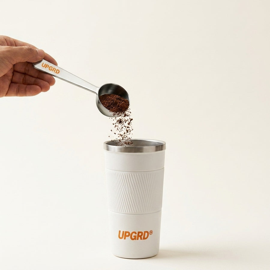 Scoop being added to a cup