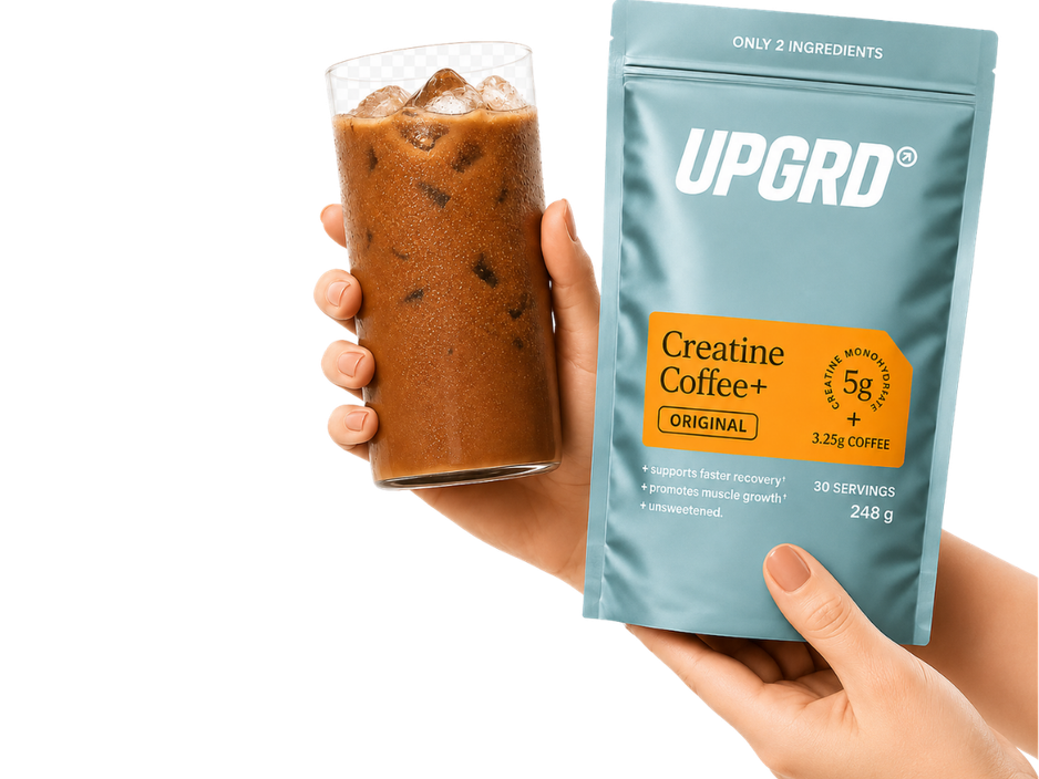UPGRD coffee product with iced coffee